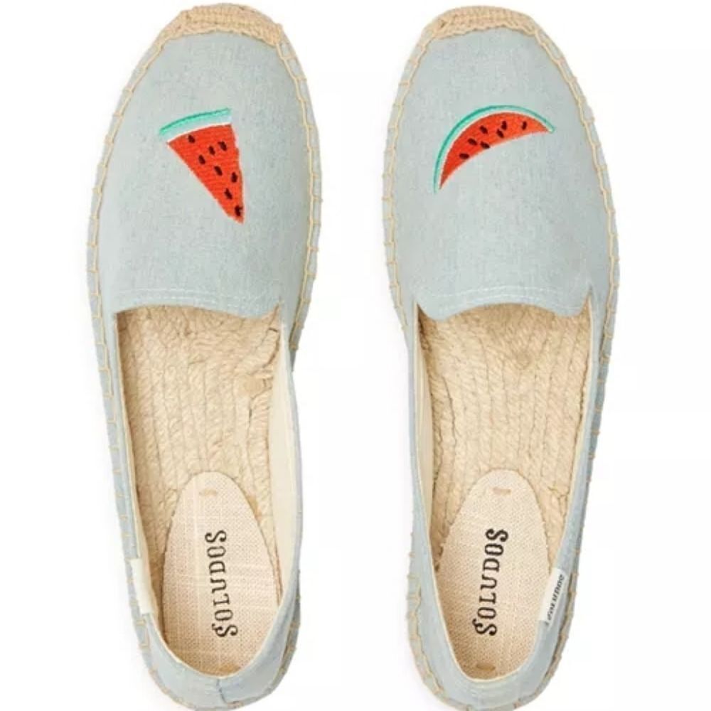 Soludos Watermelon Smoking Slipper Espadrille Flats Size 9